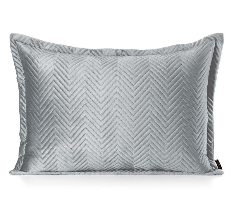 Poszewka velvet Sofia srebrna 50 x 70 cm – doda szyku sypialni