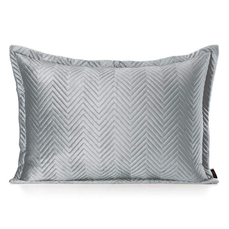 Poszewka velvet Sofia srebrna 50 x 70 cm – doda szyku sypialni