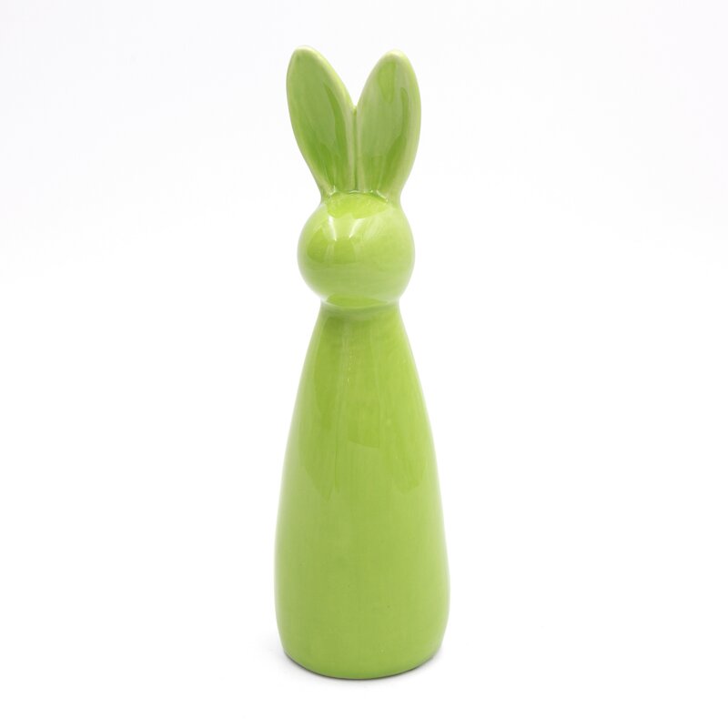 Figurka wielkanocna zając zielony 8x8x28 cm – wprowadzi wiosenny nastrój