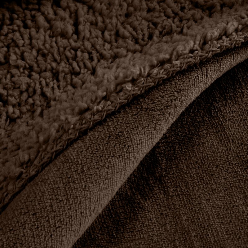 Koc flanelowy ciemnobrązowy 150 x 200 cm – ciepły i przytulny