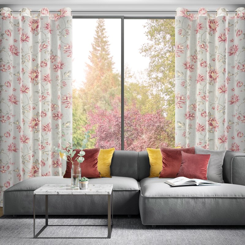 Zasłona gotowa Kalina biała 140 x 250 cm – chroni przed słońcem