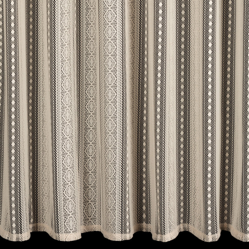 Zasłona gotowa Adora jasnobeżowa 140 X 270 cm – ze stylowymi frędzlami