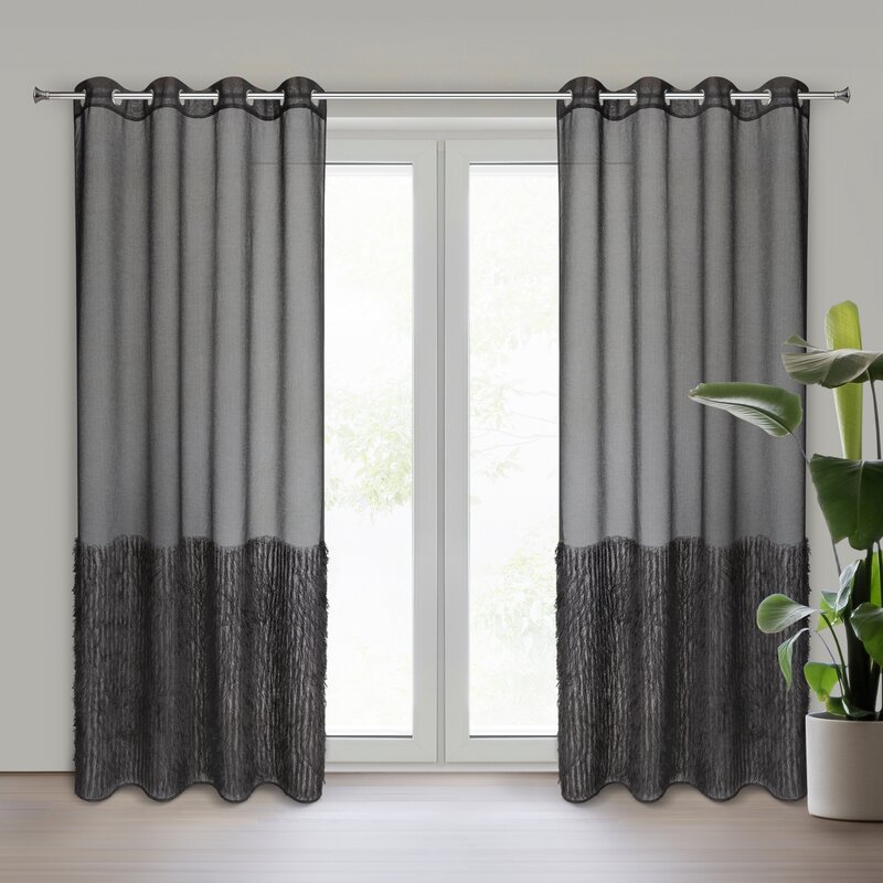 Zasłony gotowe Margaret2 czarne 140 x 250 cm – zaciemniające wnętrze