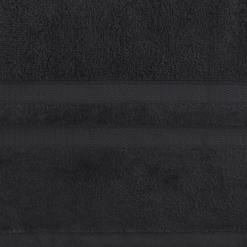 Ręcznik welurowy PORTO czarny 50 x 90 cm – miękki i chłonny
