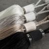 Sznur dekoracyjny Mila czarny 64 cm – stylowe upięcie firan