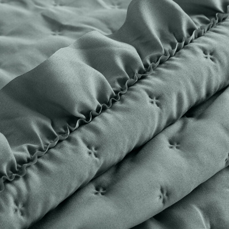 Narzuta microfibra libi3 szałwiowa 200 x 220 cm – dodaje przytulności