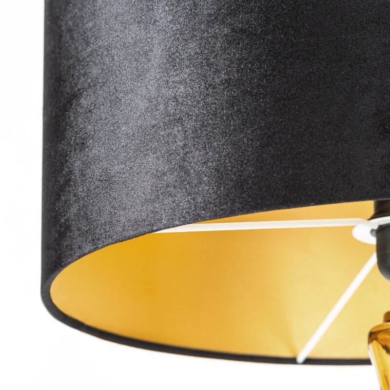 Lampa stojąca Liliana czarna O 46 x 163 cm – stworzy przytulny nastrój