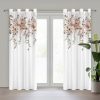 Zasłona gotowa Avery biała 140 X 250 cm – z kwiatowym wzorem