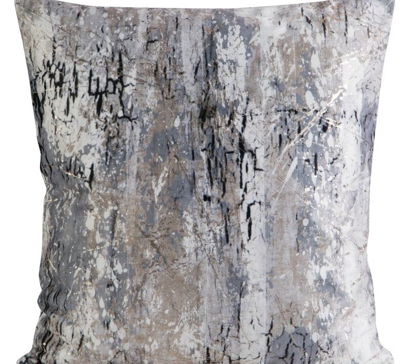 Poszewka welwetowa Malia stalowa 45 x 45 cm – wprowadza blask