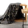 Koc flanelowy Glamo czarny 150 x 200 cm – miękki i ciepły