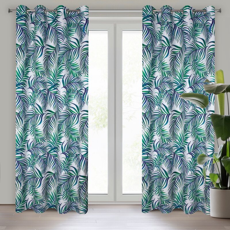 Zasłona gotowa Palms biała 140 x 250 cm – wprowadza świeżość