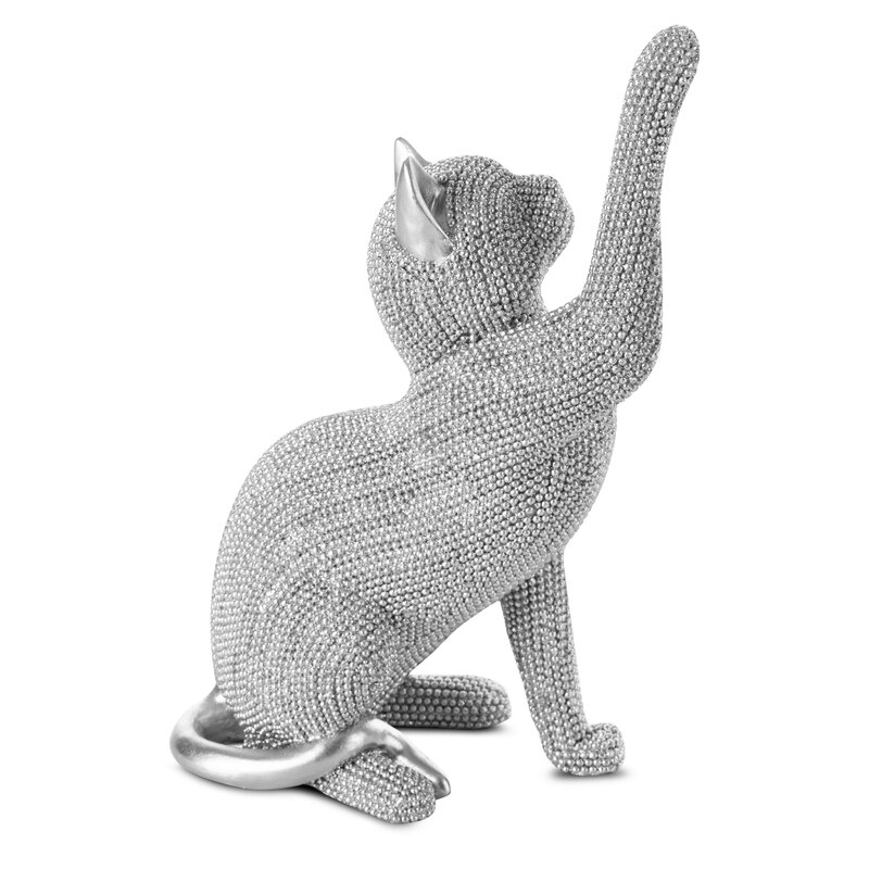Figurka ceramiczna Eldo srebrna 14 x 8 x 22 cm – doda blasku wnętrzu