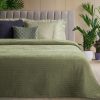 Narzuta GLORI oliwkowa 170 x 210 cm – ochrona pościeli