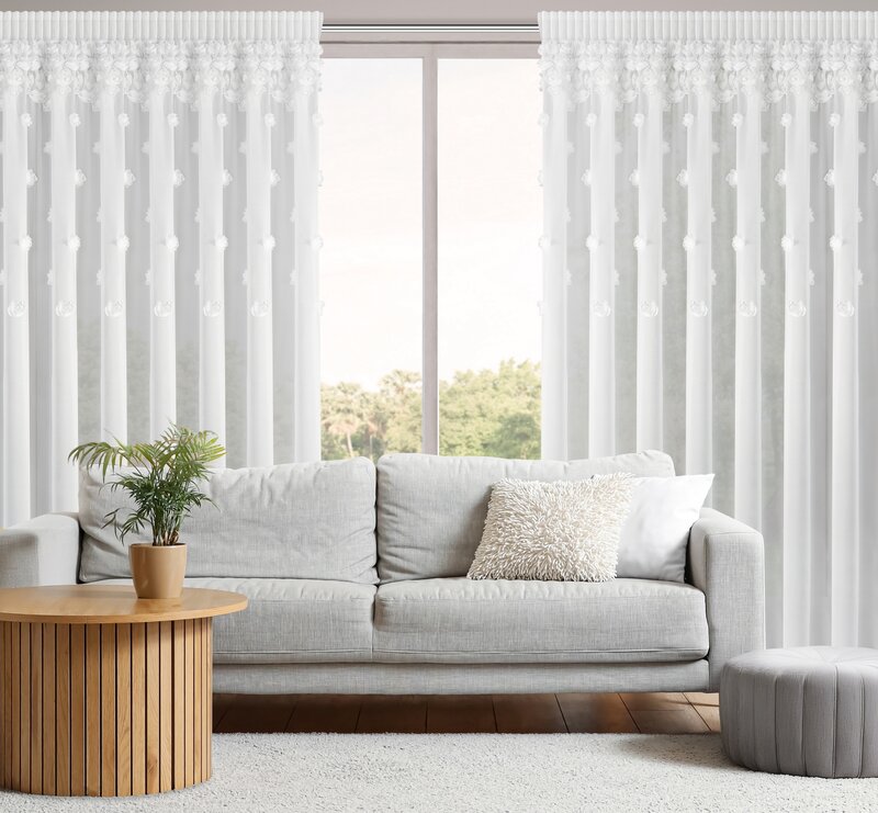 Firana gotowa Diana biała 350 x 270 cm – rozświetla wnętrze