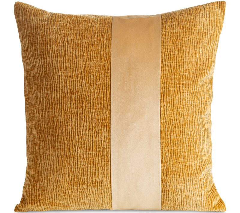 Poszewka szenilowa Carla 04 miodowa 45 x 45 cm – wprowadza ciepło