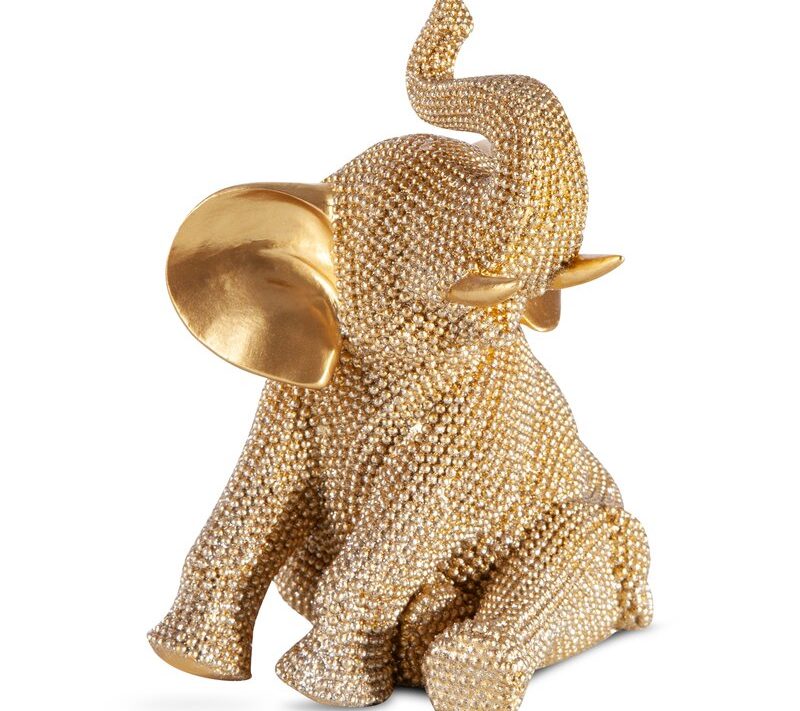 Figurka dekoracyjna ELDO złota 14 X 12 X 18 CM – symbol szczęścia