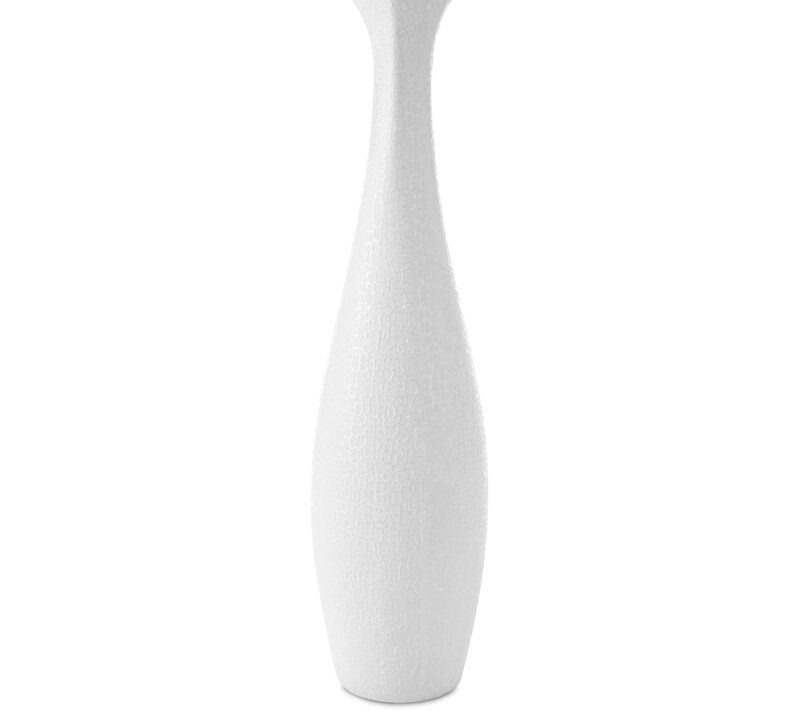 Wazon ceramiczny Riso biały fi 15 x 60 cm – na susze i kwiaty