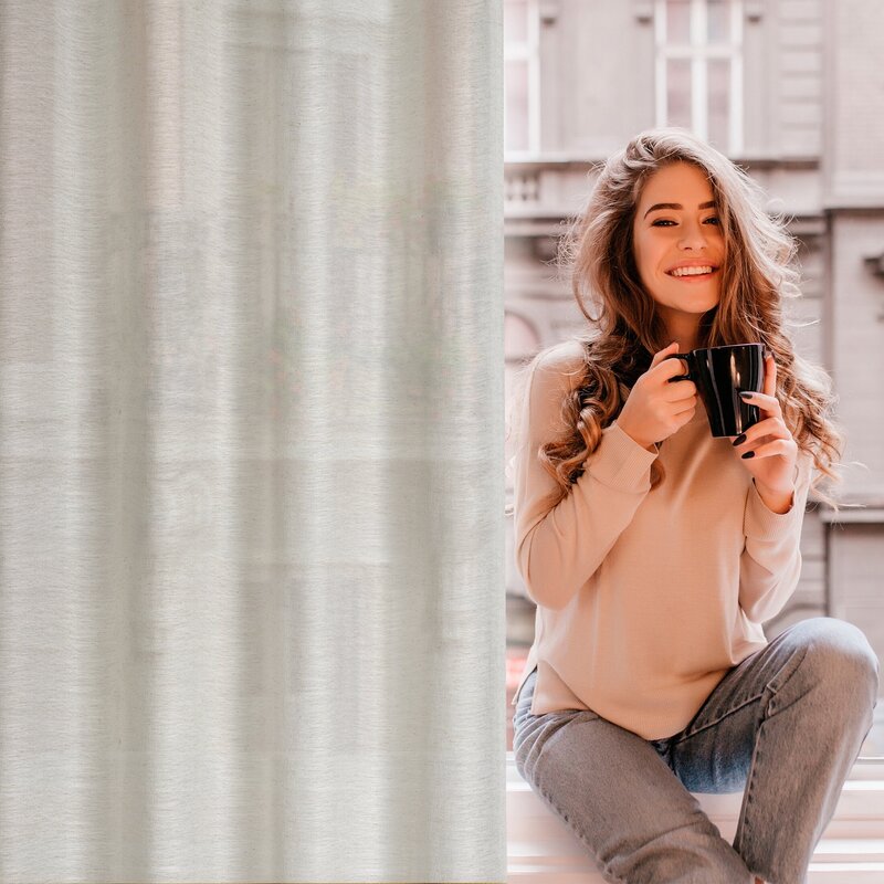 Zasłona gotowa ANITA naturalna 140 X 250 cm – delikatnie filtruje światło