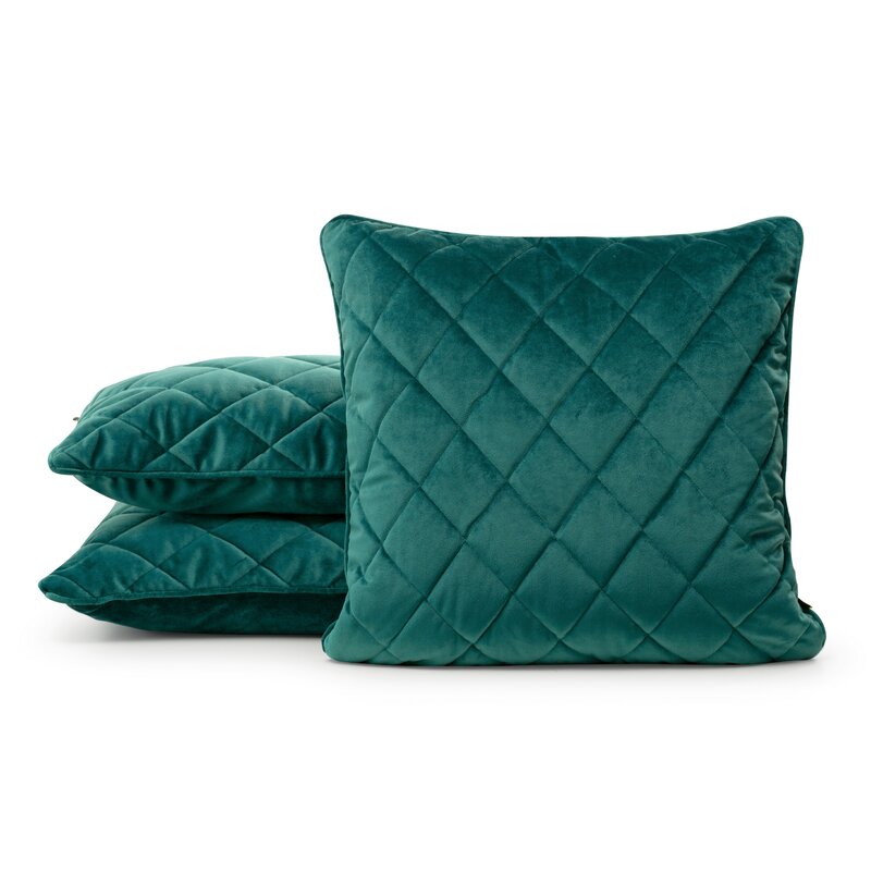 Poszewka velvet ciemnoturkusowa 50 x 50 cm – doda ciepła
