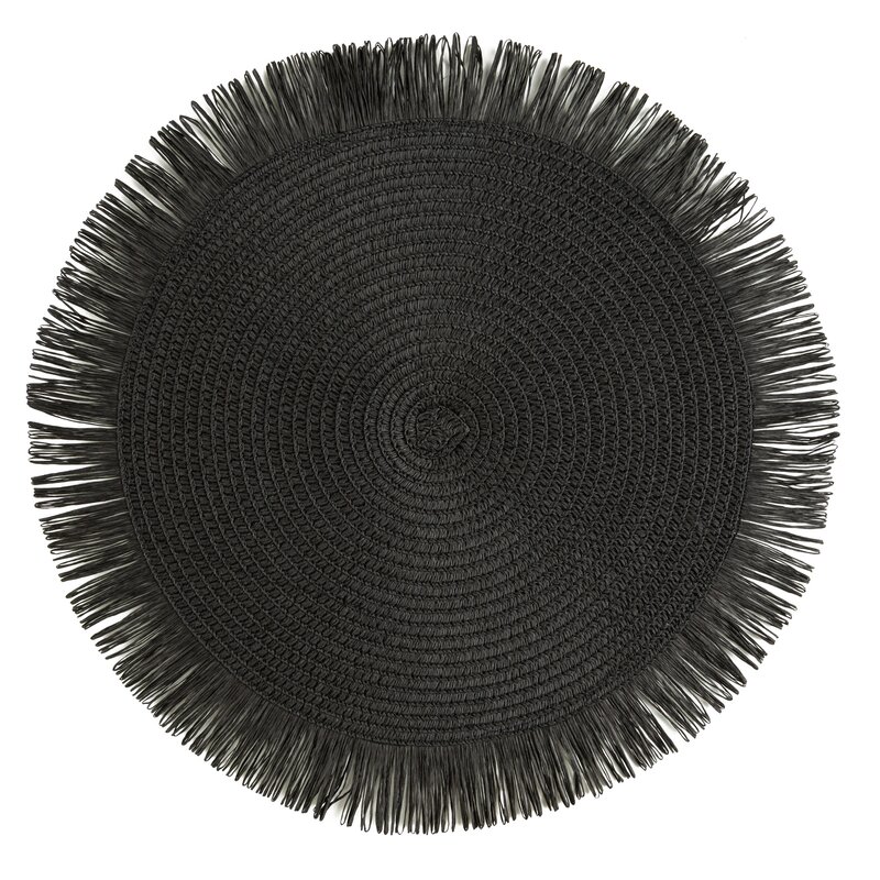PODKŁADKA BOHO 1 FI 38 CM CZARNY