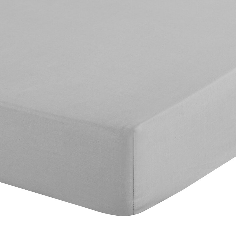 Prześcieradło z gumką Basic srebrne 100 X 200 X 30 CM – miękkie i wytrzymałe