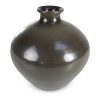 WAZON DEKORACYJNY NYLA (02) O 28 X 26 CM CIEMNOBRĄZOWY