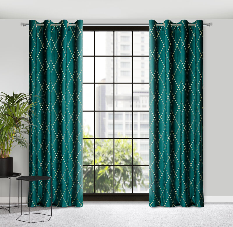 Zasłona welwetowa Pierre Cardin Margo turkusowa 140 X 250 CM – miękka i przytulna