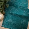 Obrus błyszczący Blink 16 ciemnoturkusowy 35 x 180 cm – doda blasku stołu