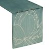 Obrus błyszczący BLINK 12 ciemnomiętowy 35 x 220 cm – dodaje luksusu