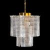 Lampa wisząca Dalia złota fi 32 X 40 cm – z kloszami ze szkła