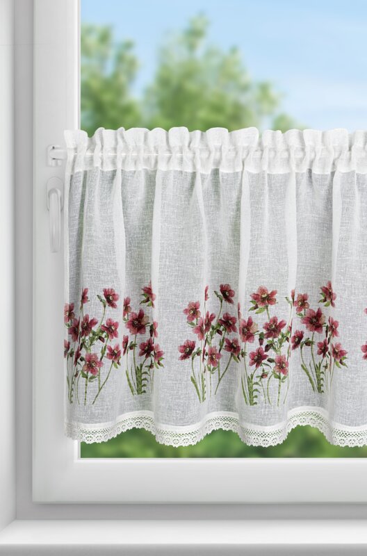 Firana gotowa ISA biała 150 x 60 cm – do kuchni i jadalni