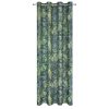 Zasłona gotowa Klara zielona 140 X 250 cm – welwetowy wzór liści