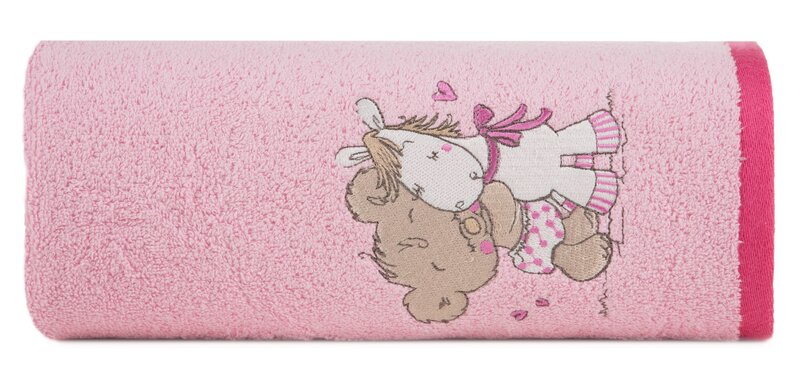 RĘCZNIK DZIECIĘCY BABY43 100 X 100 CM RÓŻOWY