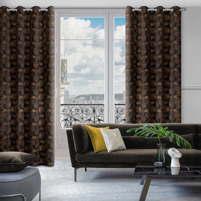 Zasłona gotowa Marigold czarna 140 x 250 cm – zaciemniająca