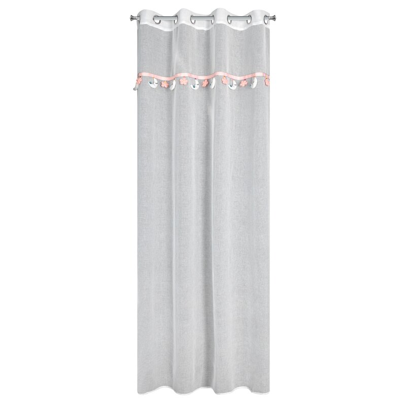 Firana gotowa Moon biała 140 x 250 cm – rozświetla pokój dziecka