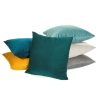 Poszewka velvet biała 45 x 45 cm – doda blasku wnętrzu