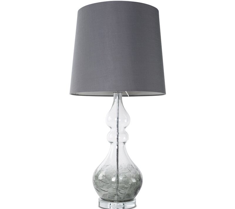 Lampa stołowa TIANA stalowa O 32 x 76 cm – subtelny blask w domu