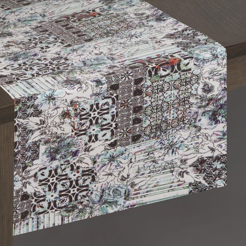 Bieżnik welwetowy Dorit biały 35 x 180 cm – doda szyku jadalni