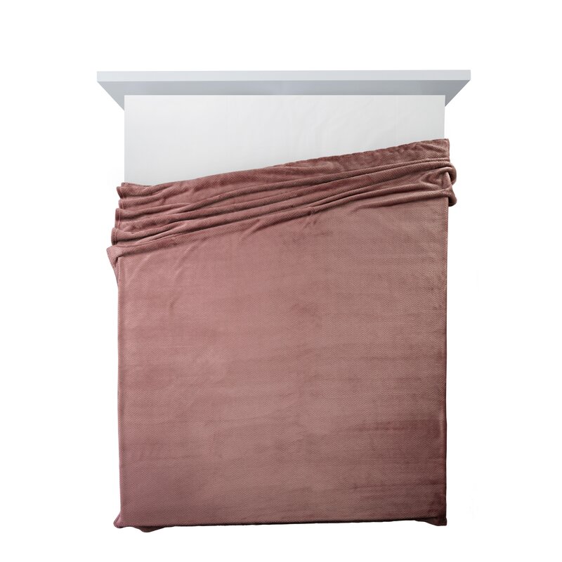 Koc flanelowy Cindy ceglasty 200 x 220 cm – idealny na jesień