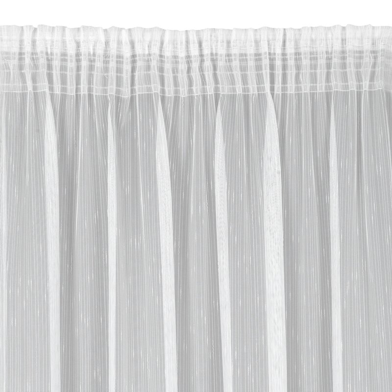 Firana gotowa deszczyk biała 350 x 270 cm – rozjaśnia wnętrze