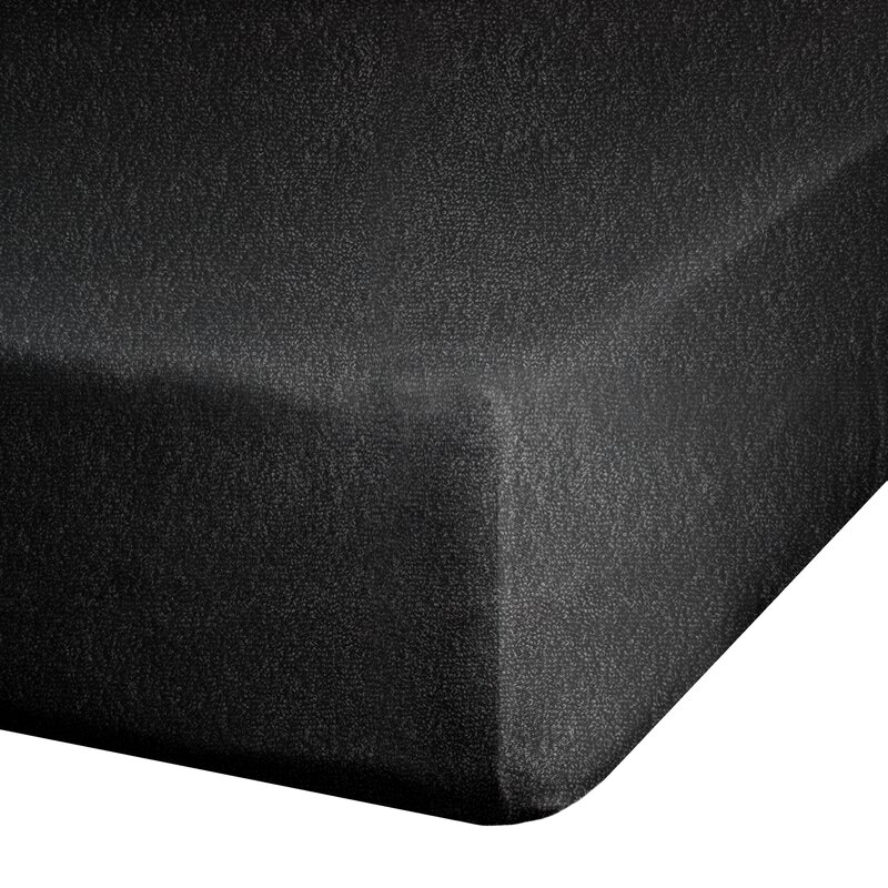 Prześcieradło frotte czarne 220x200 cm – przyjemne otulenie