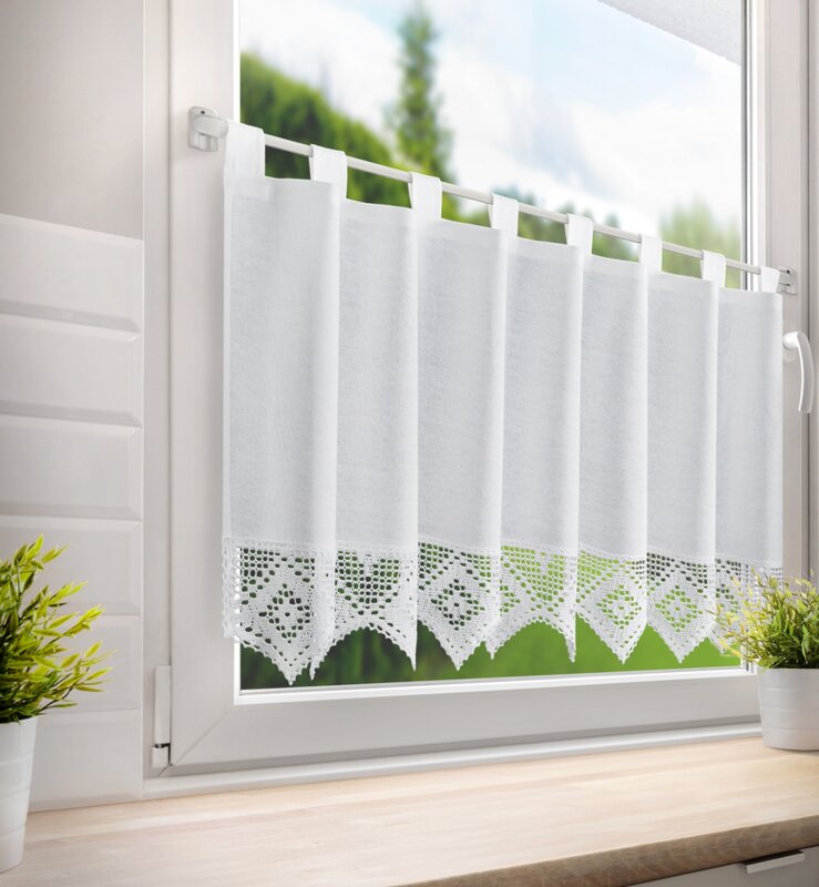 Firana gotowa Isaac biała 150 x 60 cm – subtelne rozproszenie światła