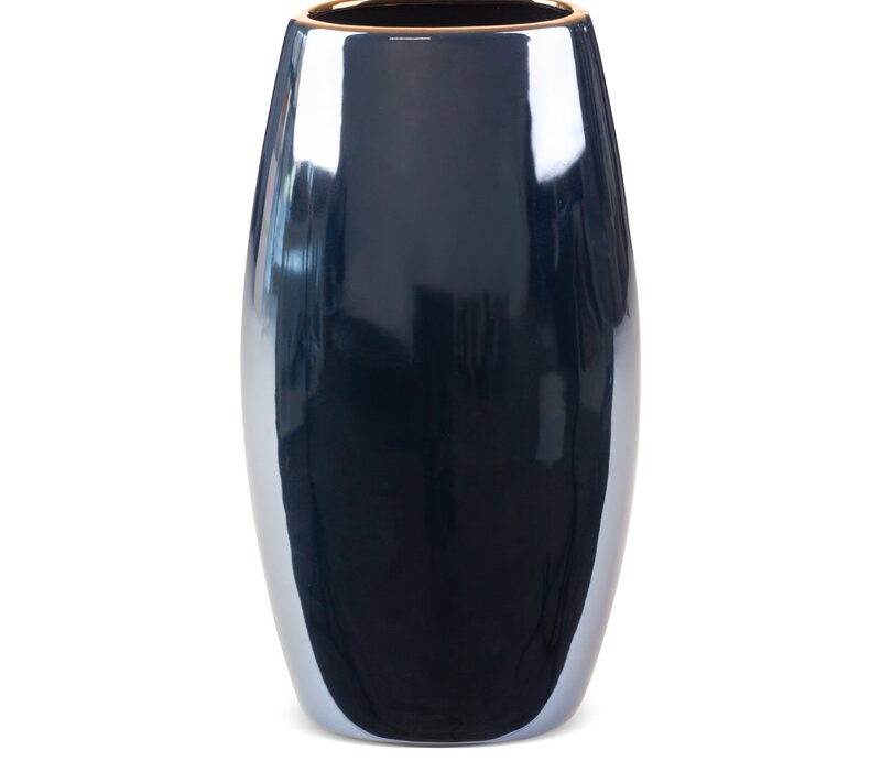 Wazon ceramiczny Amora1 granatowy 19 x 12 x 35 cm – na susze i kwiaty