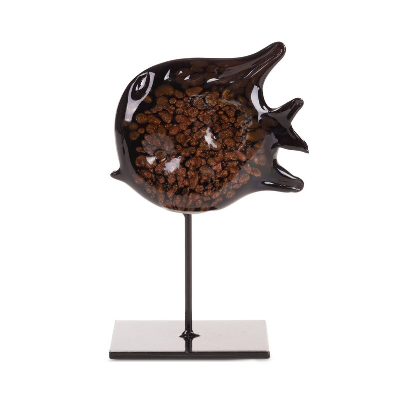 SZKLANA FIGURKA DEKORACYJNA GRETA (02) 13 X 6 X 19 CM BRĄZOWY CS/GRETA/FIG/02 13X6X19 CZAR+BRĄZ