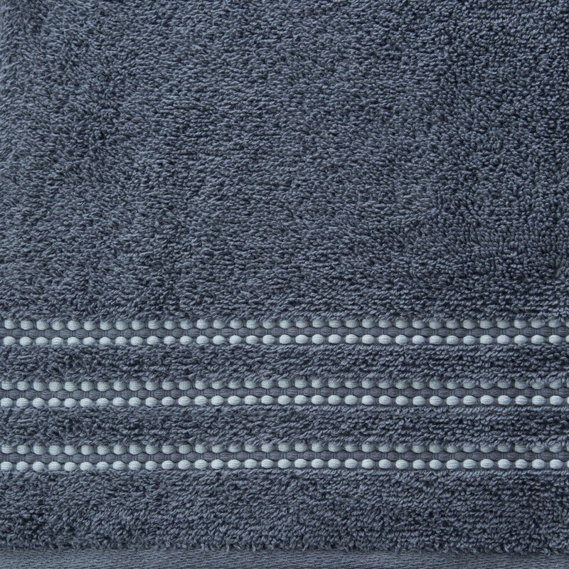 Komplet ręczników SI/R/SEBA stalowy 30x50 cm – stylowe paski
