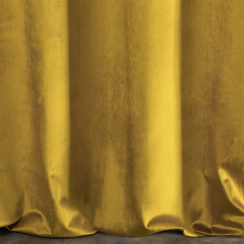 Zasłona gotowa Samanta musztardowa 140 x 270 cm – doda ciepła wnętrzu