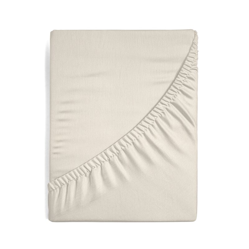 Prześcieradło jersey z gumką D91 beżowe 180 X 200 X 30 CM – miękkie i elastyczne