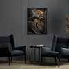 Obraz ręcznie malowany abstrakcyjny grafitowy 53 X 73 cm – dla nowoczesnego wnętrza