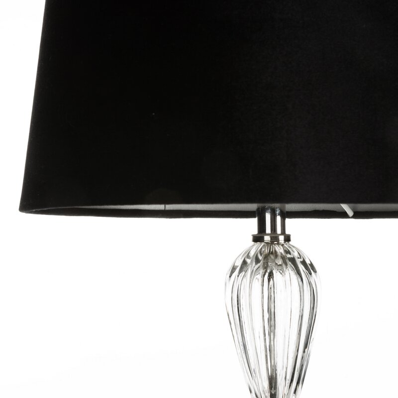 Lampa stołowa ROBI 01 czarna O 25 x 82 cm – tworzy przytulny nastrój