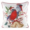 Poszewka świąteczna biała 45 x 45 cm – welwetowa i elegancka